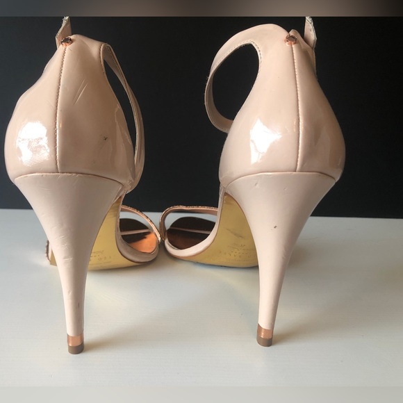 Ted Baker Pink/Nude/Rose Gold Ankle Strap Sandals Heels US 10.5 / EU 41 - Picture 7 of 11